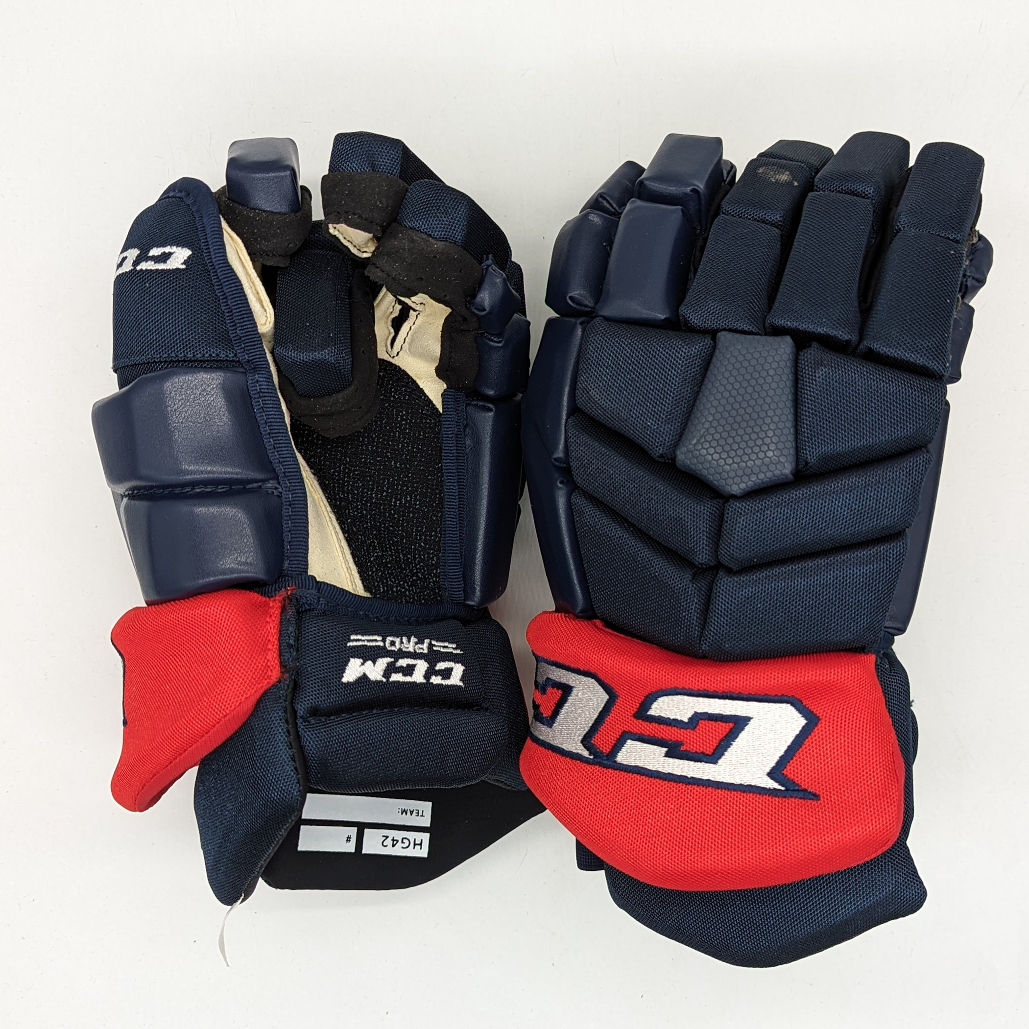 CCM HG42 - Gant AHL Pro Stock (bleu marine/rouge)